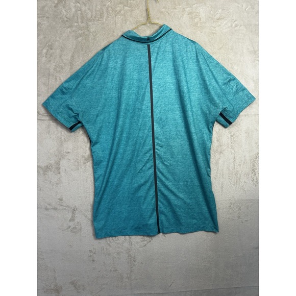 Nike Men's‎ XL Tiger Woods Polo Shirt Gray Blue TW Velocity Glow Stripe - Picture 7 of 8